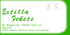 estilla fekete business card